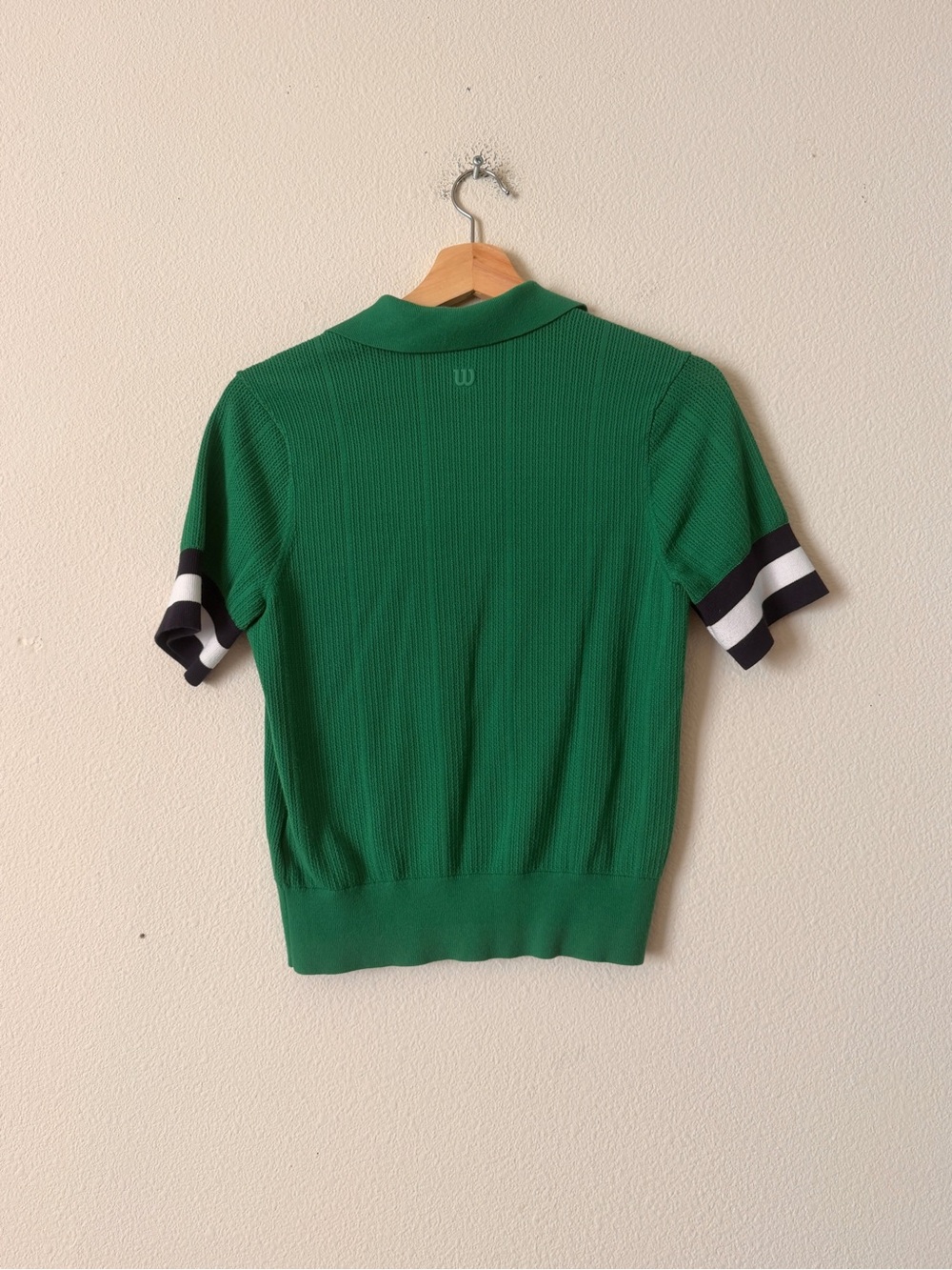 Wilson MEDIUM Essex short sleeve knit polo shirt in Club Green - Picture 5 of 8